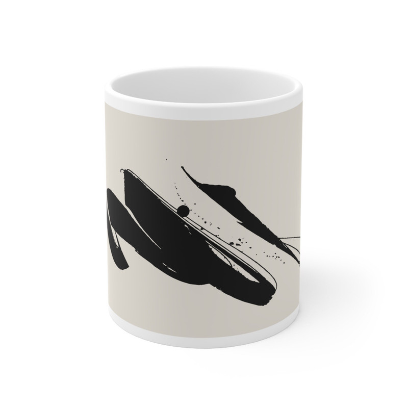 Black Touch Abstract Ceramic Mug Coffee Mug Unique Abstract Mug Artistic 11oz Mug Gift for Mom Fathers Day Gifts Office Mug - 1.jpg