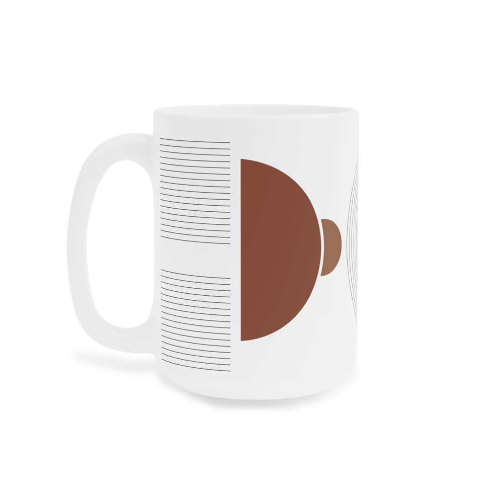 Bohemian Geometric Abstract Art On Mug  Minimalist Boho Mid Century Abstract Art Ceramic Mug  Office mug  Gift Idea  Gift for Mom - 8.jpg