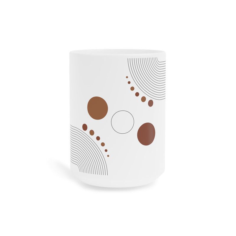 Bohemian Geometric Abstract Art On Mug Minimalist Coffee Mug Mid Century Abstract Art Ceramic Mug Office Mug Gift Fir Love Ones - 6.jpg