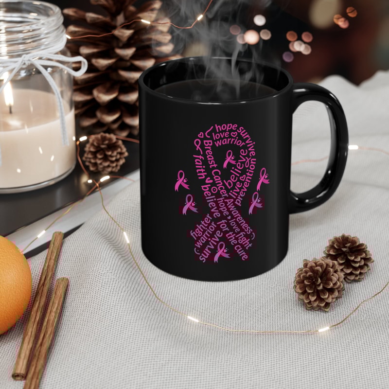 Fight Believe Hope Survive 11oz Black Mug, Cancer Awareness Mug, Cancer Support Mug,Breast Cancer Gifts, Cancer Survive Mug, Pink Ribbon Mug - 4.jpg