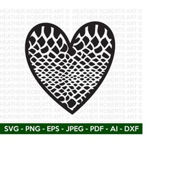 snake pattern heart svg, heart svg, hand-drawn heart svg, valentine heart svg, heart shape, patterned heart, cut files cricut, silhouette
