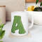 Letter A Green Initial Mug Letter Mug Cup Initial A Personalized Initial Mug Alphabet Mug Letter Mug Gift for Loved Ones 11oz - 1.jpg