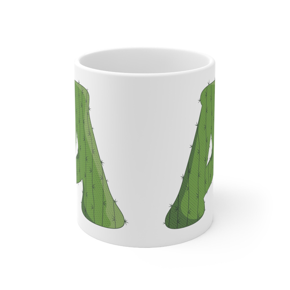 Letter A Green Initial Mug Letter Mug Cup Initial A Personalized Initial Mug Alphabet Mug Letter Mug Gift for Loved Ones 11oz - 10.jpg