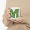 Letter M Green Initial Mug Letter Mug Cup Initial M Personalized Initial Mug Alphabet Mug Letter Mug Gift for Loved Ones 11oz - 3.jpg