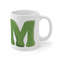 Letter M Green Initial Mug Letter Mug Cup Initial M Personalized Initial Mug Alphabet Mug Letter Mug Gift for Loved Ones 11oz - 7.jpg