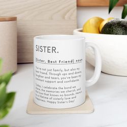sisters best friend definition mug, best sister birthday mug, sibling gift