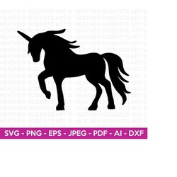 Unicorn SVG, Unicorn Silhouette, Unicorn Clip Art, Unicorn Graphics, Magical Unicorn, Unicorn Design, Cricut Cut File, Silhouette