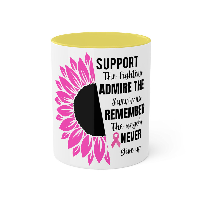 Support The Fighters Mug, Admire The Survivors Mug, Remember The Angels Mug, Breast Cancer Mug, Pink Ribbon Mug, Breast Cancer Awareness Mug - 10.jpg