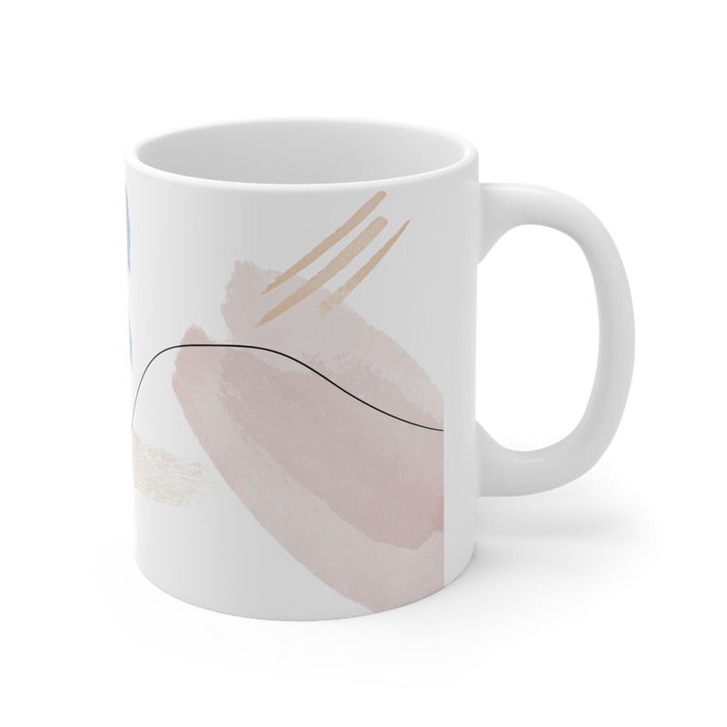 Watercolor Abstract Ceramic Mug Abstract Design Coffee Mug Unique Abstract Mug Artistic 11oz Mug Gift for Mom Fathers Day Gifts - 3.jpg