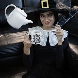 witch way to the candy mug, halloween witch mug, spooky mug