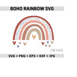 boho rainbow svg, pastel rainbow svg, boho rainbow svg bundle, boho rainbow clipart, rainbow cricut file, boho nursery decor