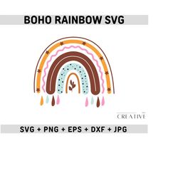 boho rainbow svg, rainbow svg, cute rainbow svg, boho rainbow clipart, hand drawn rainbow, rainbow clipart, boho stickers