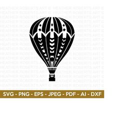 hot air balloon svg, air craft svg,  hot air balloon clipart, air balloon svg, doodle svg, pattern svg, adventure svg, cut files for cricut