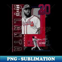 marcell ozuna baseball paper poster braves 2 - creative sublimation png download - defying the norms
