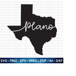 plano city svg, texas svg, texas clipart, texas silhouette, texas shape svg, texas cities svg, texas state, cut file cricut, silhouette