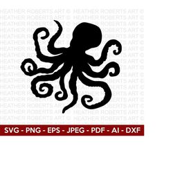 octopus svg, tentacles svg, ocean svg, sea animal, octopus silhouette, aquatic, aquatic animals, cut file for cricut,silhouette