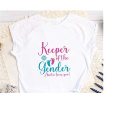 keeper of the gender auntie love you png, pregnancy announcement girl boy, gender reveal shirt svg, gender reveal svg