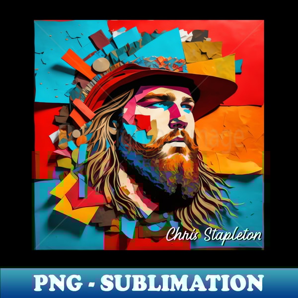 Chris Stapleton Paper Art - High-Resolution PNG Sublimation - Inspire ...