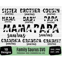 family saurus svg bundle, dinosaur family svg, matching family svg, mama saurus svg, dinosaur svg, saurus svg, svg files for cricut