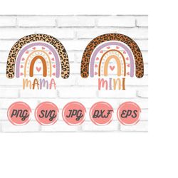 mama mimi boho rainbow svg | boho colored hand drawn rainbow | instant digital download