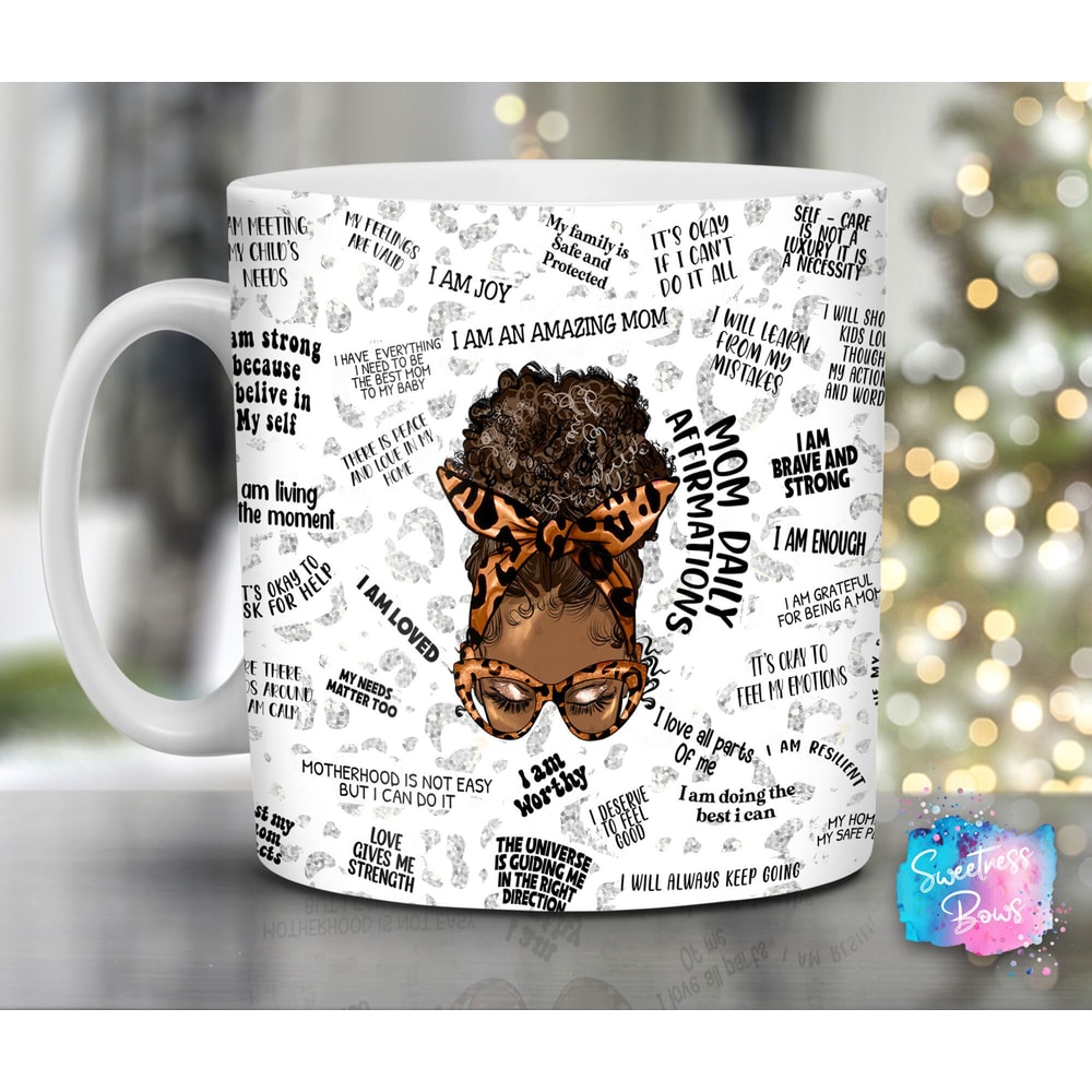 Mom Daily 11oz & 15oz Wrap Png Sublimation Instant Download, Black Mom Mug Design, Mother's Day Cup Design - 1.jpg