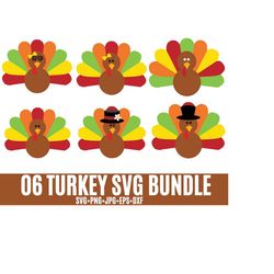 thanksgiving turkey svg bundle, turkey face svg, cute turkey svg, happy turkey day svg thankful svg,thanksgiving svg,thanksgiving cut files