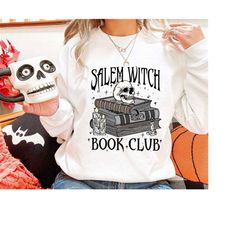 salem witch book club shirt, salem massachusetts shirt, halloween witchy shirt, book skeleton shirt, teacher halloween s
