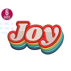 joy christmas machine embroidery design, xmas, retro, instant download