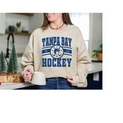 vintage tampa bay sweatshirt, tampa bay hockey shirt, bay lightning hoodie, hockey crewneck, ice hockey shirt, tampa bay