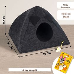 set pet house made of felt "favorite", with a toy