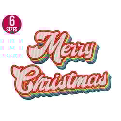 merry christmas machine embroidery design, xmas, retro, instant download