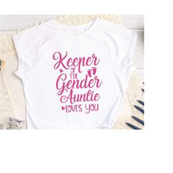 keeper of the gender auntie loves you svg, gender reveal svg, gender reveal shirt svg pregnancy announcement girl or boy ,svg,png,eps,dxf