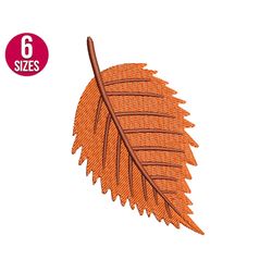 fall leaf embroidery design, autumn leaves, machine embroidery file, instant download