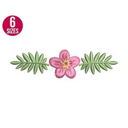 flower border embroidery design, floral wreath, monogram design, machine embroidery