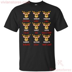 funny deer hunting reindeer christmas t-shirt
