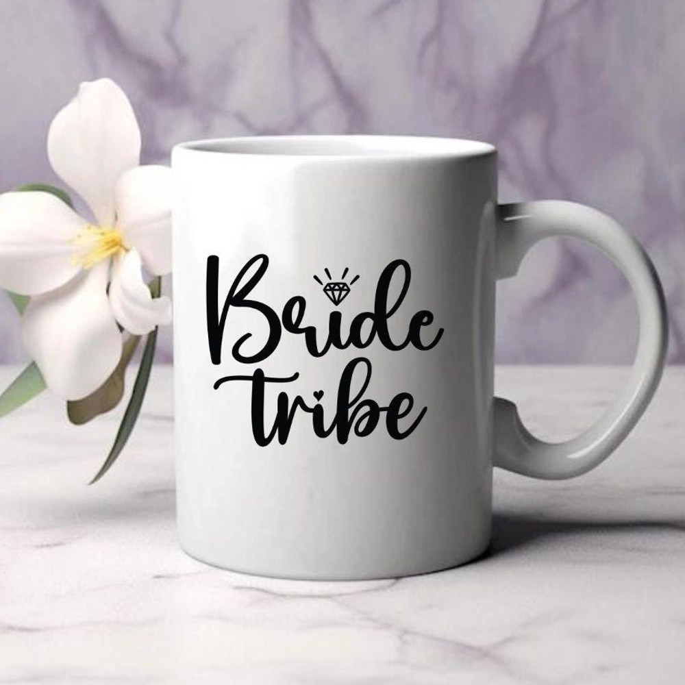 Bride Tribe Mug, Bridesmaid Proposal, Wedding Party Favor Mug, Bride Team Mug, White Ceramic Mug, Bridal Shower Mug, Bridal Party Gifts - 1.jpg