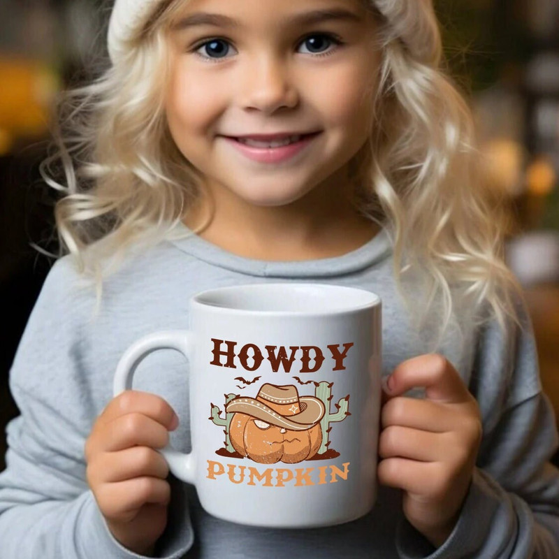Howdy Pumpkin Halloween Mug, Fall Autumn Mug, Halloween Coffee Mug, Funny Halloween Mug, Pumpkin Coffee Mug, Western Halloween, Cowboy Mug - 2.jpg