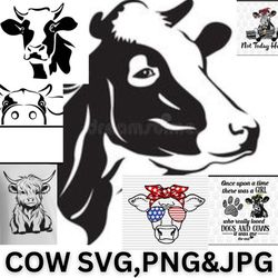 cow svg images, logo template ,t-shirt svg design, cap svg design , svg sticker download