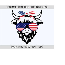 cow july 4th america summer sublimation, july 4th svg, fourth of july svg, independence day svg, patriotic svg., digital file, png, dxf, eps