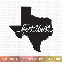 fort worth city svg, texas svg, texas clipart, texas silhouette, texas shape svg, texas cities svg, texas state, cut fil