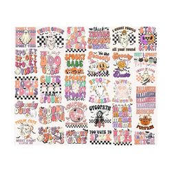 retro halloween svg bundle, halloween clipart, ghost svg, halloween shirt svg, hippie svg, retro svg, svg bundle, sublimation designs