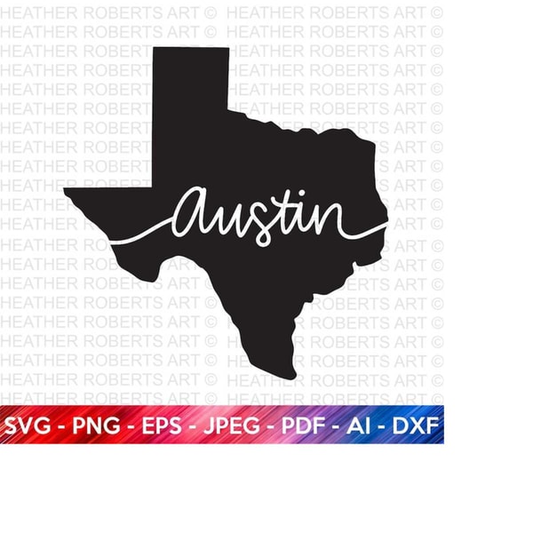 Austin City SVG, Texas Svg, Texas Clipart, Texas Silhouette, - Inspire ...