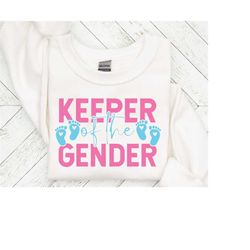 keeper of the gender svg,pink or blue we love you svg, pink or blue mommy daddy love you, gender reveal, gender reveal shirt, baby footprint