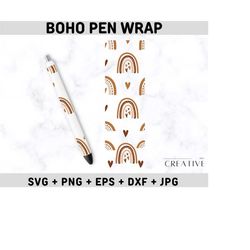 Pen Wrap SVG PNG, Boho rainbow pen wrap, Wraps Patterns, Glitter Pen Digital Template, Pen Wraps for Vinyl, Epoxy Pen Wrap, Instant Download