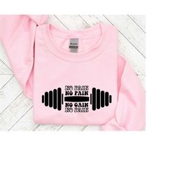 no pain no gain no pain svg, gym motivation svg, gym cut file svg, body building svg, fitness motivation shirt design_sd