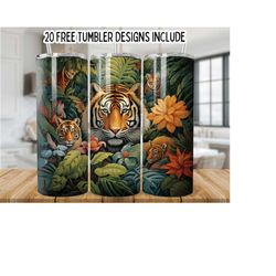 lion 20oz skinny tumbler wrap, safari animals tumbler png, straight seamless graphics tumbler wrap png, instant digital download