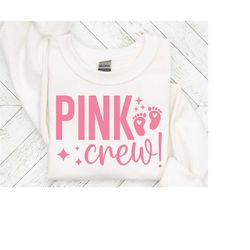 pink crew svg,pink or blue we love you svg, pink or blue mommy daddy love you svg, gender reveal svg,gender reveal shirt svg, baby footprint