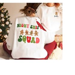 Christmas Nurse Shirts, Custom Night Shift Nurse Tee, Dancing Gingerbreads Shirt, Xmas Nurse Shirt, Boo Crew Shirt, Nurs