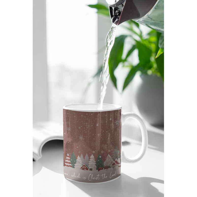 Custom Christian Christmas Mug with bible verse, Personalised Christmas Tree Wrap Mug, Christian Seasonal Decor, Pinkmas Gift For Her - 6.jpg