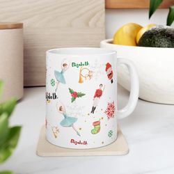 personalised christmas mug, xmas gifts, mugs for kids
